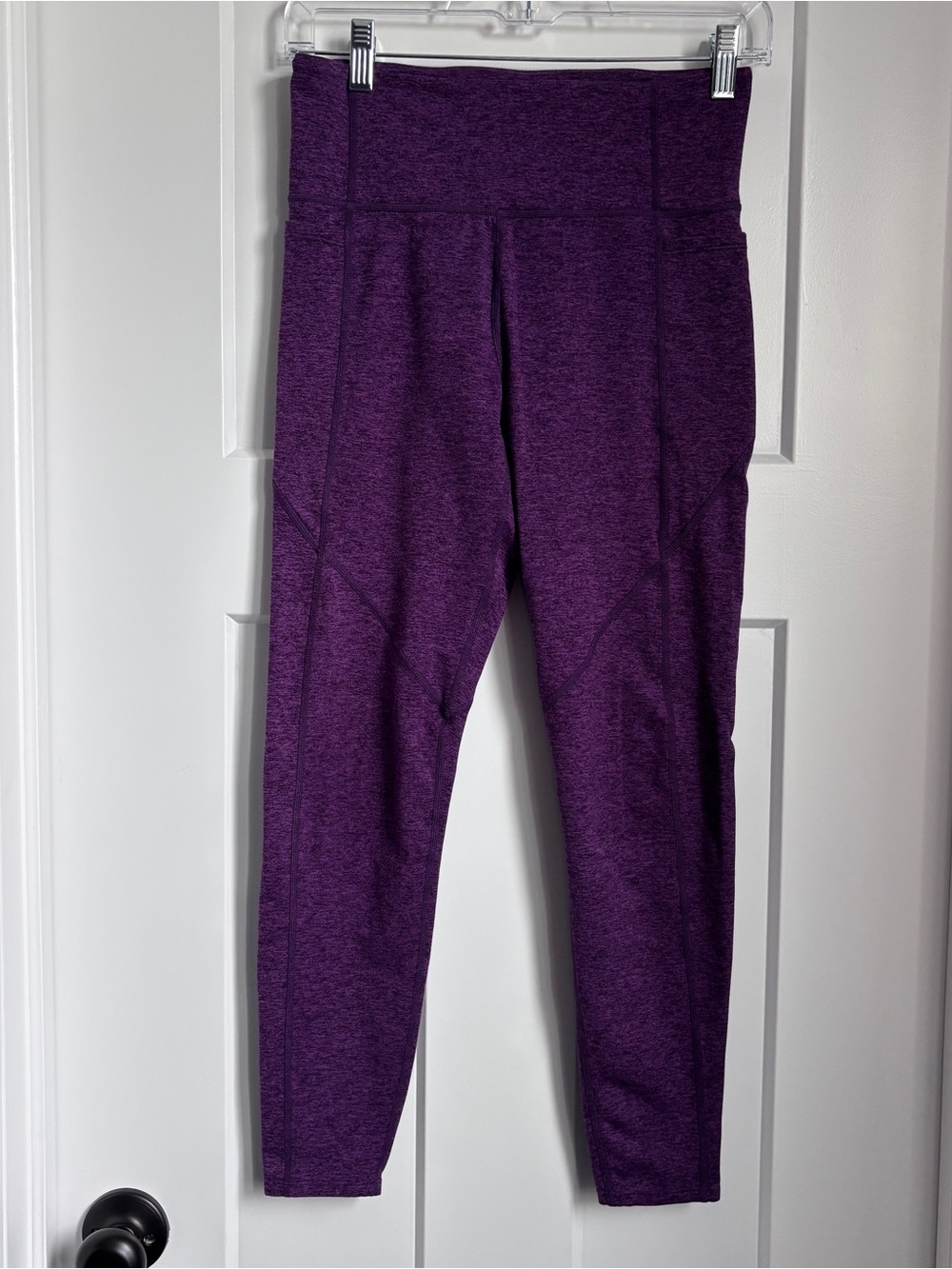JoyLab Heathered Violet Performance Leggings with pockets